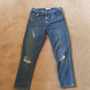 ZARA GIRLS RIPPED BLUE JEANS